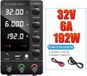StarTech DC-laboratoriumvoeding - Instelbaar netvoeding 0–32V 0–6A - Digitale display - Fijne instelling van spanning en stroom - Overstroombeveiliging - Zwart