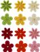 Creativ Company Bloemen van vilt, d: 30 mm, 120 assorti