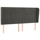 VidaXL Hoofdeind & Voeteind Donkergrijs Polyester/Hout 1630 mm x 230 mm x 780 mm