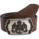 Der Trachtler Ledergürtel Trachtengürtel mit geprägtem Leder und Bayernwappen MADE IN GERMANY