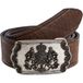 Der Trachtler Ledergürtel Trachtengürtel mit geprägtem Leder und Bayernwappen MADE IN GERMANY