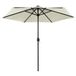 Maison Exclusive - Parasol avec mât en aluminium et éclairage LED, 270 cm, sable blanc