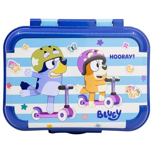 STOR Bluey Broodtrommel voor Kinderen 1423ml - Stevige Plastic Lunchbox BPA-Vrij met Gedecoreerd Deksel voor School en Uitjes
