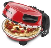 Pizzaoven électrique - Plaques de chamotte Ø 31 cm - 1200 W - Rouge