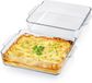 Gourmetmaxx Glazen Ovenschaal Set van 2 - 1500 ml per stuk - Rechthoekig - Transparant
