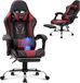COLAMY Chaise de jeu ergonomique avec repose-pieds - Rouge