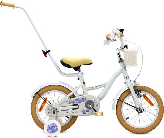 Sun Baby Flower Bike Kinderfiets voor meisjes, 14 inch, Baby blue