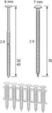 Dutack Coilnagels RVS 2,8x32mm ring vlakke kop