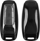kwmobile autosleutel hoesje geschikt voor Audi A6 A7 A8 Q7 Q8 3-knops autosleutel Keyless hoes - TPU autosleutel behuizing - Beschermende auto sleutel case - Sleuteletui in hoogglans zwart