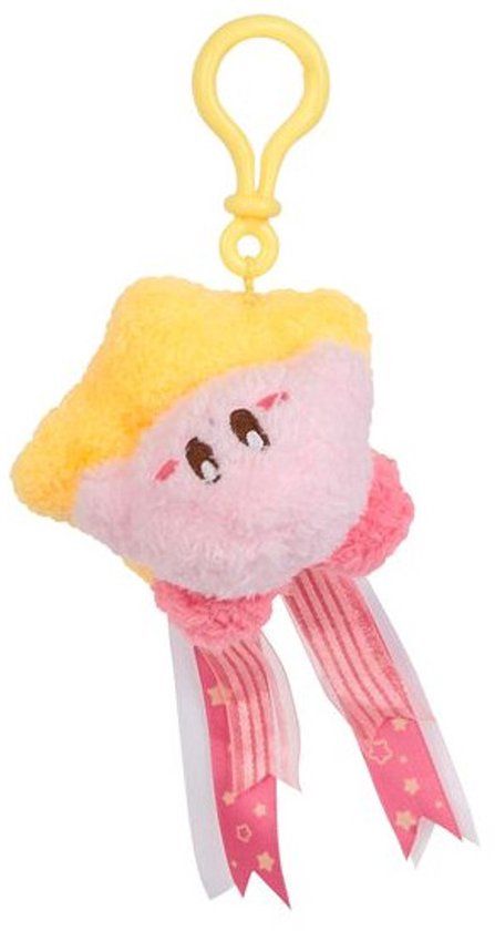 Tomy Kirby Clip-On knuffel met linten - Sleutelhanger - Kawaii accessoire