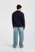 America Today Knit Kon Polo V-hals Lange Mouw Effen Viscose Regular Fit Heren XL Midnight