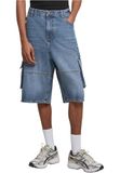 Urban Classics Relaxed Denim Cargo Korte broek Heren Blauw W36