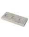 Excellent Houseware Porte-bougie chauffe-plat en marbre sable 18 x 8 cm