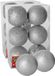 Gerimport Boules de Noël 12x - argent - paillettes plastique - 4 cm - festif élégant - facile à suspendre