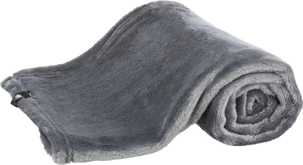 TRIXIE Hondendeken Kimmy Fleece Grijs - 100 x 75 cm