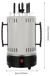 Broyeur électrique - Grill à kebab vertical - 1000W - Acier inoxydable 304 - Prise UE 220-240V - Gris clair - Adapté à un usage domestique et commercial