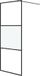 vidaXL Inloopdouchewand - 80x195 cm - halfmat ESG-glas - zwart