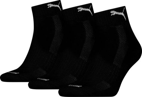 Puma Unisex Cushioned Quarter Sokken - 3 Pack - Maat 43-46 - Wit