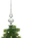 Decoris Piek - 1x - blanc givre - 26 cm - verre - mat - pointe d'arbre de Noël