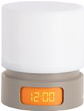 Karlsson Wekker Pillar - Warmgrijs - 8.2x8.2x8.2cm - Scandinavisch - Wekker voor slaapkamer