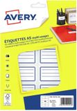 Avery SCOL120 Universeel printeretiket Wit Papier 120 stuks