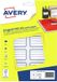 Avery SCOL120 Universeel printeretiket Wit Papier 120 stuks