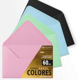 Papieren Ofituria Papieren enveloppen, kleine kleurrijke enveloppen, ideaal voor geschenken, brieven, kaarten, afmetingen 75 x 120 mm