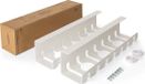 Scanfield Kabelgoot, Bureau kabelhouder, 2-delige set kabelgoot wit, Metalen kabelgoot onder bureau, Maximaliseert de luchtstroom, Stabiel kabelbeheer voor wand, TV-, PC- & tv-kabels