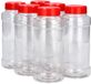 Plasticflessenshop.nl 6 x Strooibus Groot 1000 ml - Transparant & Rode Deksel