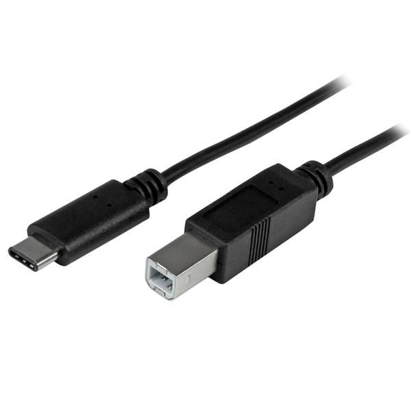 StarTech.com USB C naar USB-B kabel M/M 2 m USB 2.0 zwart
