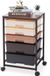 Ibenzoa® Chariot multifonctionnel avec plateau en bois et 6 tiroirs