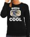 Bellatio Decorations Dieren vogels sweater zwart dames - birds are serious cool trui - cadeau sweater raaf/ vogels liefhebber XXL