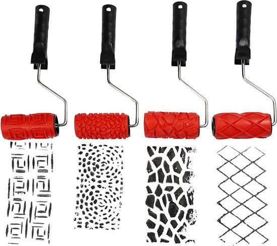 Creativ Company Patroonroller - 10 cm - 4 stuks