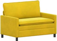 vidaXL Bank Geel Fluweel 126 x 81 x 87,5 cm