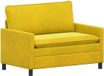 vidaXL Sofa Jaune Velours 126 x 81 x 87,5 cm