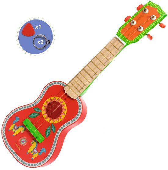DJECO Ukulélé - Sopraan - Hout - Multicolor