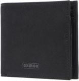 oxmox New Cryptan Querscheinbörse Pure Print Black Black zwart
