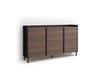 Maisons du Monde Buffet effet bois de chêne foncé et noir 156x35x91cm avec pieds
