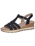 Caprice Dames Sandaaltje 9-28709-44 869 Blauw Leer Plateau Maat 41 EU
