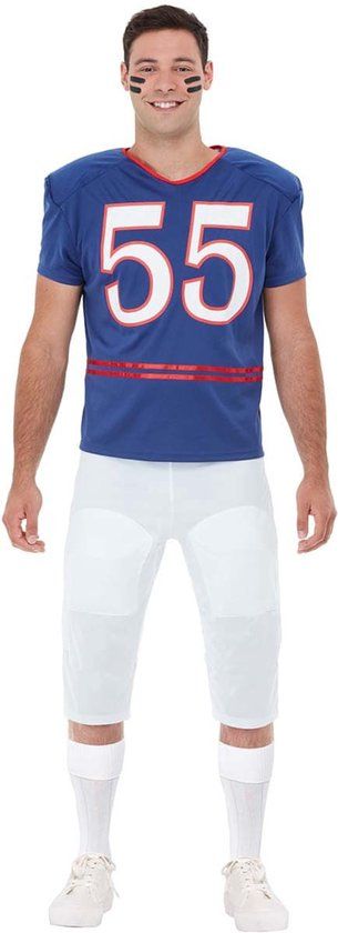 FUNIDELIA American Football Kostuum - Mannen - XXL - Blauw