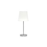 Tafel Malediven 1 x e14 in nikkel en wit, 46 x 20 x 20 cm