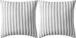 vidaXL Coussin d'extérieur 45x45 cm rayé gris 4 pièces
