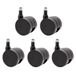 WAGNER bureaustoelwielen/draaistoelwielen, set van 5 - DESIGN HART - Diameter Ø 50 mm, hoogte 55 mm, met intervalrem, pen 11 x 20 mm, draagvermogen 50 kg/wiel - Made in Germany - 02173561