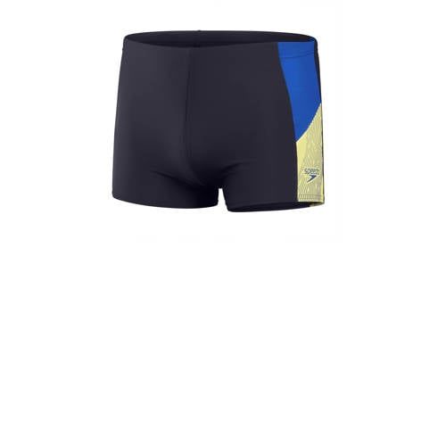 Speedo ECO EnduraFlex zwemboxer Dive donkerblauw/geel