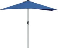 vidaXL Tuinparasol 294 x 150 x 223 cm polyester en staal azuurblauw
