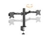 Dubbele HDWR SolidHand-AM02 Dubbele Monitorhouder, Ergonomisch, 17-32 Inch, Veerarm, VESA 75/100