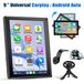 Junsun 9-inch draadloos universeel CarPlay- en Android Auto-navigatiesysteem met 360° magnetische houder, achteruitrijcamera en AUX-aansluiting