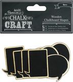 Tijdelijk Papermania Wooden Chalkboard Shapes (8pcs) - Speech Bubbles