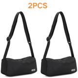 Sacs bandoulière en forme de croissant - Sacs bandoulière hobo - Lot de 2 - Sangle réglable - Polyester - 30 cm - Noir