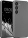 kwmobile metallic telefoonhoesje van TPU - geschikt voor Samsung Galaxy S23 - Flexible case voor smartphone - In metallic grijs